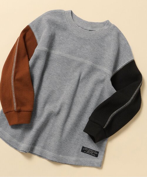 BREEZE(ブリーズ)の「【WEB限定】ワッフル長袖Tシャツ(Tシャツ/カットソー・キッズ・イエロー/ブラック/ブルー/オフホワイト/グリーン/ピンク/その他12/その他11/オレンジ・100/90/150/140/130/120/110)」の9枚目の写真