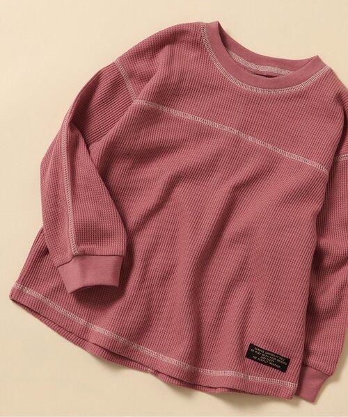 BREEZE(ブリーズ)の「【WEB限定】ワッフル長袖Tシャツ(Tシャツ/カットソー・キッズ・イエロー/ブラック/ブルー/オフホワイト/グリーン/ピンク/その他12/その他11/オレンジ・100/90/150/140/130/120/110)」の6枚目の写真