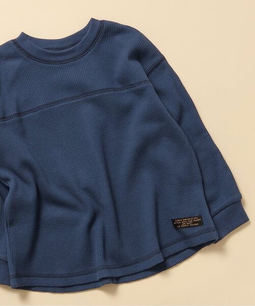 BREEZE(ブリーズ)の「【WEB限定】ワッフル長袖Tシャツ(Tシャツ/カットソー・キッズ・イエロー/ブラック/ブルー/オフホワイト/グリーン/ピンク/その他12/その他11/オレンジ・100/90/150/140/130/120/110)」の4枚目の写真
