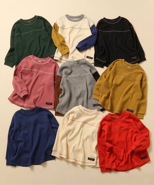 BREEZE(ブリーズ)の「【WEB限定】ワッフル長袖Tシャツ(Tシャツ/カットソー・キッズ・イエロー/ブラック/ブルー/オフホワイト/グリーン/ピンク/その他12/その他11/オレンジ・100/90/150/140/130/120/110)」の11枚目の写真