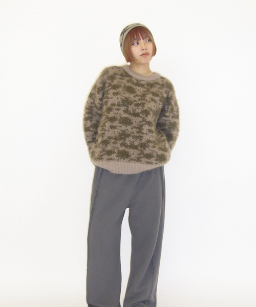 【セール】別注【LOGAN / ローガン】Shaggy CAMO PO：カモフラージュニット（ニット/セーター）｜Oriens JOURNAL STANDARD（オリエンス ジャーナルスタンダード）