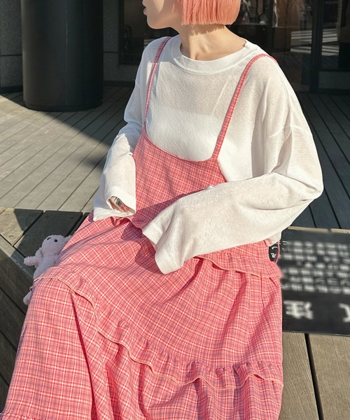 Alley Tokyo(アリートーキョー)の「スラブシアーカットロンTショート(Tシャツ/カットソー・レディース・ホワイト・FREE)」の2枚目の写真
