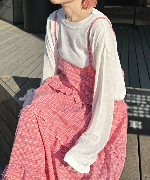 Alley Tokyo(アリートーキョー)の「スラブシアーカットロンTショート(Tシャツ/カットソー・レディース・ホワイト・FREE)」の6枚目の写真