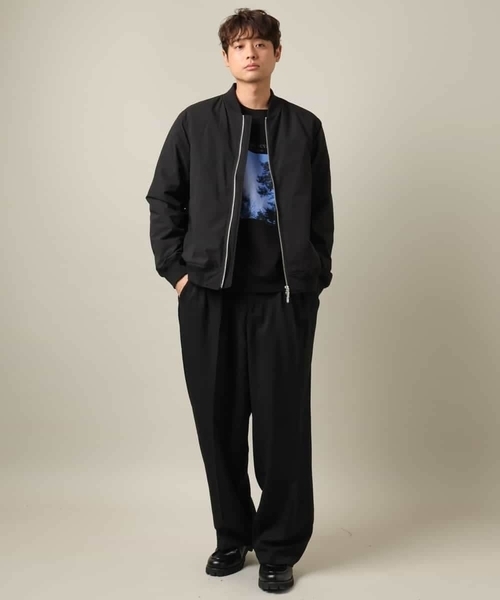 【セール】【軽量】ソロナ中綿リブブルゾン（MA-1）｜a.v.v（アーヴェヴェ）