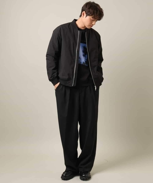 【セール】【軽量】ソロナ中綿リブブルゾン（MA-1）｜a.v.v（アーヴェヴェ）