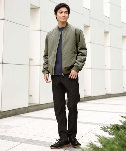 【セール】【軽量】ソロナ中綿リブブルゾン（MA-1）｜a.v.v（アーヴェヴェ）