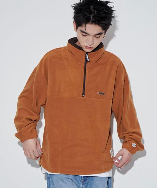 DISCUS（ディスカス）の「WEGO/DISCUSフリースハーフジッププルオーバー（スウェット・メンズ・ブルー/アイボリー/キャメル/グリーン・MEDIUM/LARGE）」の4枚目の写真