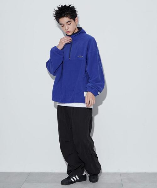 DISCUS（ディスカス）の「WEGO/DISCUSフリースハーフジッププルオーバー（スウェット・メンズ・ブルー/アイボリー/キャメル/グリーン・MEDIUM/LARGE）」の7枚目の写真