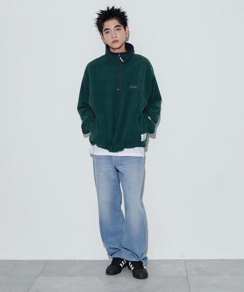 DISCUS（ディスカス）の「WEGO/DISCUSフリースハーフジッププルオーバー（スウェット・メンズ・ブルー/アイボリー/キャメル/グリーン・MEDIUM/LARGE）」の6枚目の写真