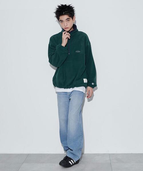 DISCUS（ディスカス）の「WEGO/DISCUSフリースハーフジッププルオーバー（スウェット・メンズ・ブルー/アイボリー/キャメル/グリーン・MEDIUM/LARGE）」の21枚目の写真