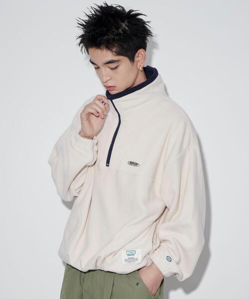 DISCUS（ディスカス）の「WEGO/DISCUSフリースハーフジッププルオーバー（スウェット・メンズ・ブルー/アイボリー/キャメル/グリーン・MEDIUM/LARGE）」の14枚目の写真