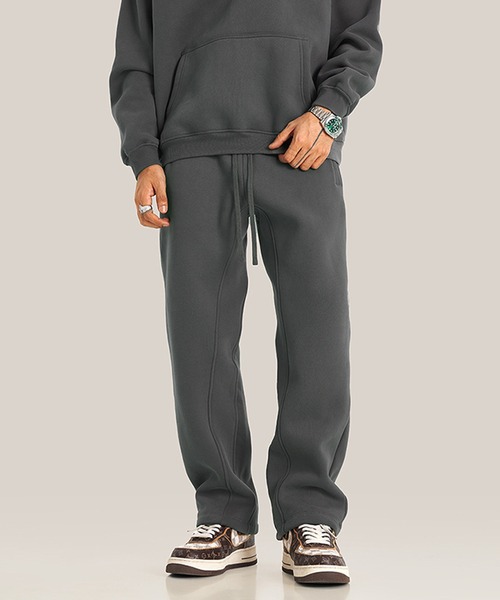 CORPUS TOKYO(コーパス トーキョー)の「【セットアップ対応】ヘムストレート裏起毛スウェットパンツ(スウェットパンツ・メンズ・ブラック/ヘザーグレー/ダークグレー/オートミール/ホワイト・4/3/2/1)」の14枚目の写真