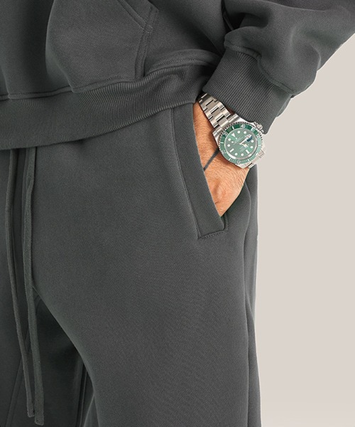 CORPUS TOKYO(コーパス トーキョー)の「【セットアップ対応】ヘムストレート裏起毛スウェットパンツ(スウェットパンツ・メンズ・ブラック/ヘザーグレー/ダークグレー/オートミール/ホワイト・4/3/2/1)」の16枚目の写真