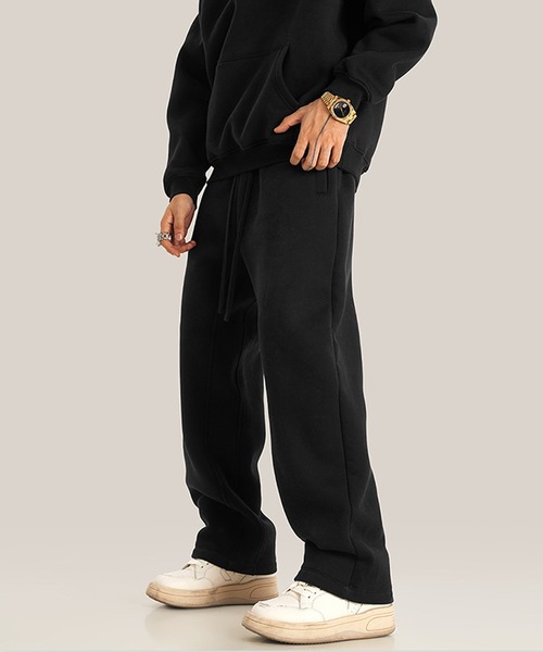 CORPUS TOKYO(コーパス トーキョー)の「【セットアップ対応】ヘムストレート裏起毛スウェットパンツ(スウェットパンツ・メンズ・ブラック/ヘザーグレー/ダークグレー/オートミール/ホワイト・4/3/2/1)」の12枚目の写真