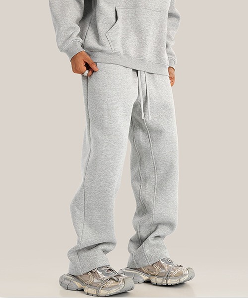 CORPUS TOKYO(コーパス トーキョー)の「【セットアップ対応】ヘムストレート裏起毛スウェットパンツ(スウェットパンツ・メンズ・ブラック/ヘザーグレー/ダークグレー/オートミール/ホワイト・4/3/2/1)」の20枚目の写真