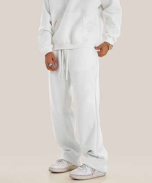 CORPUS TOKYO(コーパス トーキョー)の「【セットアップ対応】ヘムストレート裏起毛スウェットパンツ(スウェットパンツ・メンズ・ブラック/ヘザーグレー/ダークグレー/オートミール/ホワイト・4/3/2/1)」の18枚目の写真