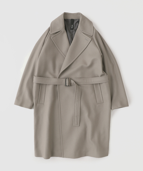 HEVO（イーヴォ）の「hevo(イーヴォ) BRINDISI Melton Wool Coat（その他アウター・メンズ・ブラック/ライトグレー・44/46/48）」の2枚目の写真