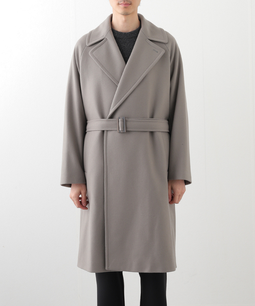 HEVO（イーヴォ）の「hevo(イーヴォ) BRINDISI Melton Wool Coat（その他アウター・メンズ・ブラック/ライトグレー・44/46/48）」の3枚目の写真