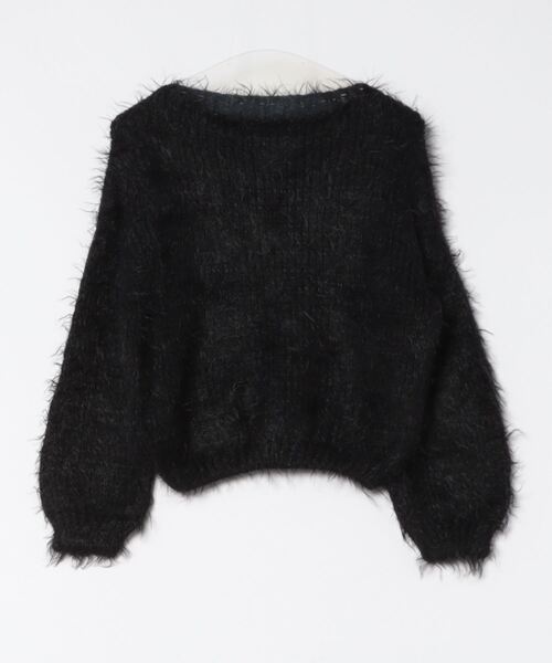 Alt due(オルトデュー)の「【Alt due/オルト デュー】フェザーヤーンドロップショルダーシルエットプルオーバーニット(ニット/セーター・レディース・ベージュ/アイボリー/ブラック/ライトグレー・FREE)」の18枚目の写真