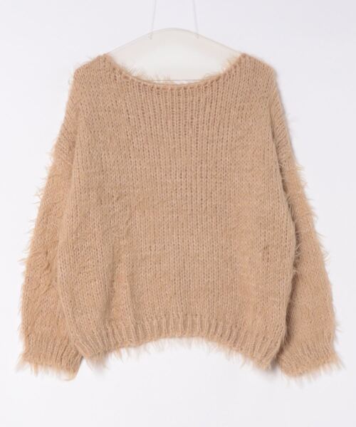 Alt due(オルトデュー)の「【Alt due/オルト デュー】フェザーヤーンドロップショルダーシルエットプルオーバーニット(ニット/セーター・レディース・ベージュ/アイボリー/ブラック/ライトグレー・FREE)」の20枚目の写真