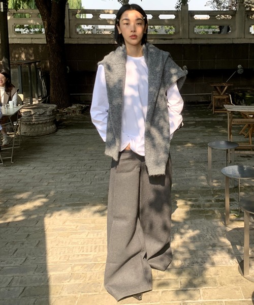 LONSLAN（ロンスラン）の「オーバーサイズ ハイネックニット LON24a109（ニット/セーター・レディース・グレー/モカ/ホワイト/ブラック・S/M）」の10枚目の写真