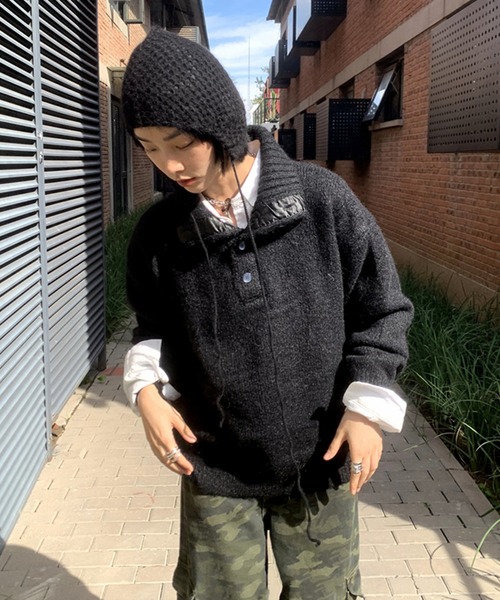 LONSLAN（ロンスラン）の「オーバーサイズ ハイネックニット LON24a109（ニット/セーター・レディース・グレー/モカ/ホワイト/ブラック・S/M）」の15枚目の写真