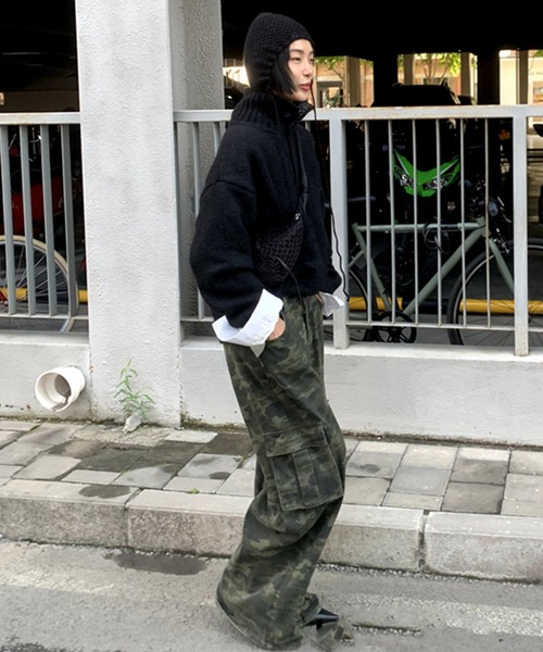 LONSLAN（ロンスラン）の「オーバーサイズ ハイネックニット LON24a109（ニット/セーター・レディース・グレー/モカ/ホワイト/ブラック・S/M）」の18枚目の写真