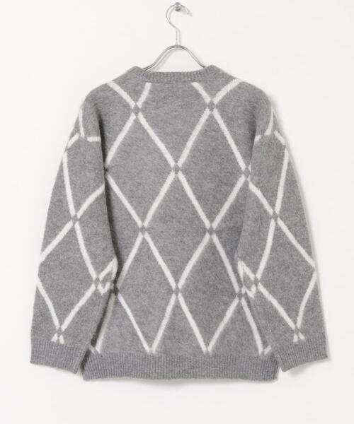 ITEMS URBANRESEARCH（アイテムズ アーバンリサーチ）の「ラインダイヤ クルーネック シャギーニット（ニット/セーター・メンズ・イエロー/ブラック/グレー・MEDIUM/LARGE）」の15枚目の写真