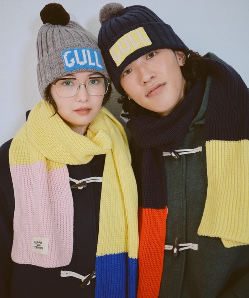 common gull products.(コモンガルプロダクツ)の「マイリストに入れたままのマフラー(マフラー・レディース・イエロー系/ネイビー・フリー)」の6枚目の写真