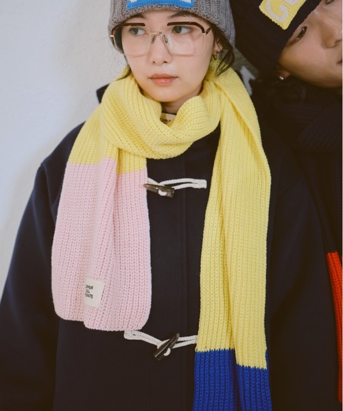 common gull products.(コモンガルプロダクツ)の「マイリストに入れたままのマフラー(マフラー・レディース・イエロー系/ネイビー・フリー)」の10枚目の写真