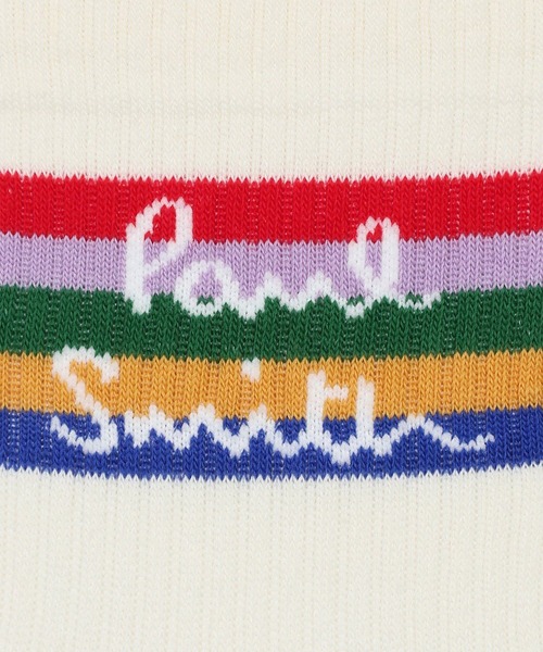 Paul Smith（ポールスミス）の「Paul Smith Logo ポップカラー ソックス / 553962 PMD2（ソックス/靴下・メンズ・ブラック系2/ホワイト系1/ホワイト系2/ブラック系1・FREE）」の5枚目の写真