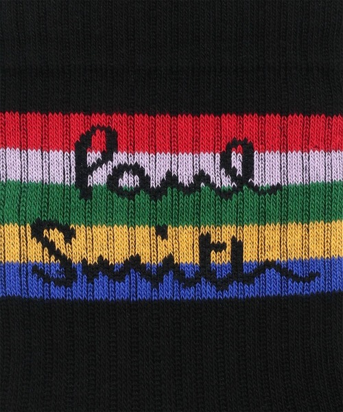 Paul Smith（ポールスミス）の「Paul Smith Logo ポップカラー ソックス / 553962 PMD2（ソックス/靴下・メンズ・ブラック系2/ホワイト系1/ホワイト系2/ブラック系1・FREE）」の7枚目の写真