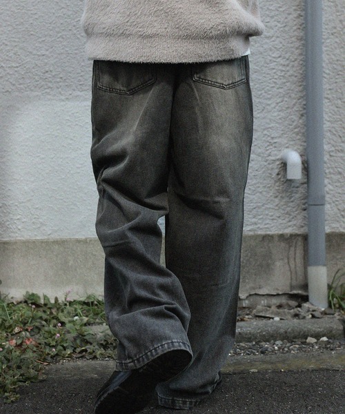 『SILVER BULLET SELECT AP/シルバーバレットセレクト』デニムオーバーダイバギーパンツ星（デニムパンツ）｜SILVER BULLET（シルバーバレット）