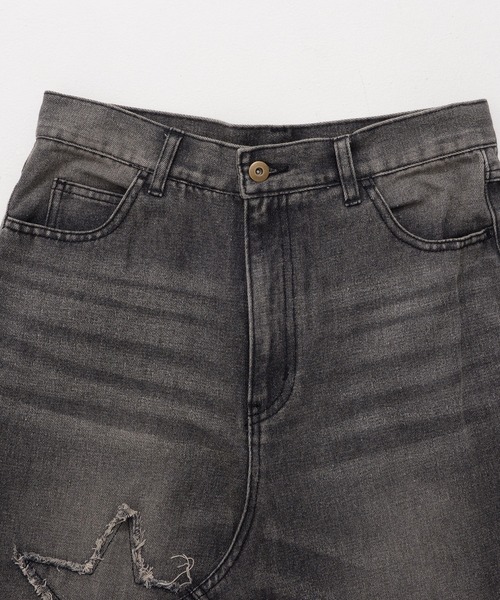 『SILVER BULLET SELECT AP/シルバーバレットセレクト』デニムオーバーダイバギーパンツ星（デニムパンツ）｜SILVER BULLET（シルバーバレット）