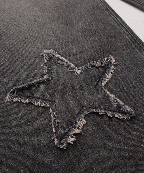 『SILVER BULLET SELECT AP/シルバーバレットセレクト』デニムオーバーダイバギーパンツ星（デニムパンツ）｜SILVER BULLET（シルバーバレット）