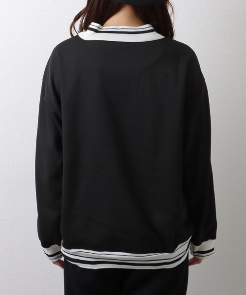 Lace Ladies(レースレディース)の「配色ライン スポーティー ジップパーカー ジャケット ファスナー ストリート トップス(ジャージ・レディース・ブラック・M/XL)」の10枚目の写真