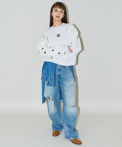 MARY QUANT × PUBLUX/マリークワント 袖刺繍 オーガンジー スウェット 限定展開（スウェット）｜FREAK'S STORE（フリークスストア）