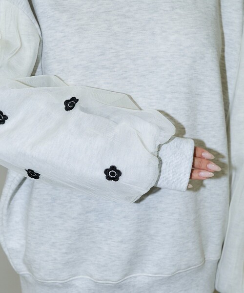 MARY QUANT × PUBLUX/マリークワント 袖刺繍 オーガンジー スウェット 限定展開（スウェット）｜FREAK'S STORE（フリークスストア）