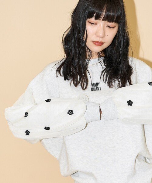 MARY QUANT × PUBLUX/マリークワント 袖刺繍 オーガンジー スウェット 限定展開（スウェット）｜FREAK'S STORE（フリークスストア）