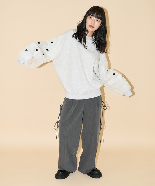 MARY QUANT × PUBLUX/マリークワント 袖刺繍 オーガンジー スウェット 限定展開（スウェット）｜FREAK'S STORE（フリークスストア）