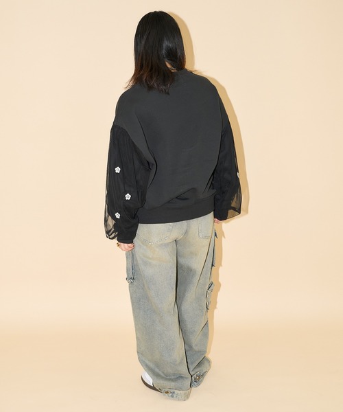 MARY QUANT × PUBLUX/マリークワント 袖刺繍 オーガンジー スウェット 限定展開（スウェット）｜FREAK'S STORE（フリークスストア）