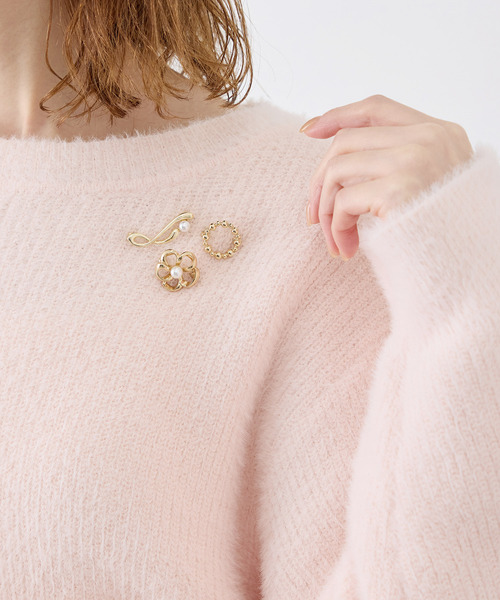 ROPE' PICNIC(ロペピクニック)の「フラワーモチーフプチブローチセット(ブローチ/コサージュ・レディース・シルバー/ゴールド・FREE)」の3枚目の写真