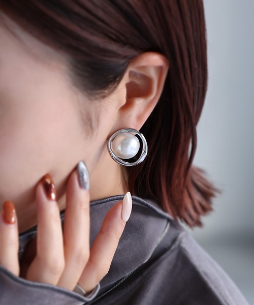 Riberry（リベリー）の「サークルパールリングイヤリング（イヤリング・レディース・シルバー/ゴールド・FREE）」の2枚目の写真