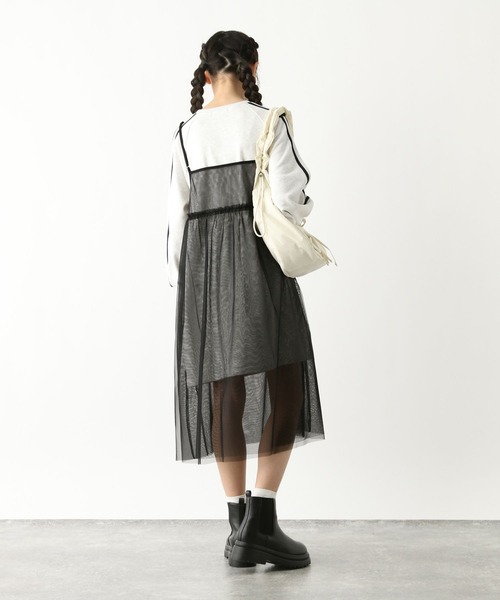 GLOBAL WORK（グローバルワーク）の「チュールセットあったかスウェットワンピース/252065（ワンピース・キッズ・ブラック/杢グレー・130cm/160cm/140cm/150cm）」の9枚目の写真