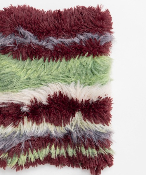 MAISON SPECIAL(メゾンスペシャル)の「Mixed Yarn Multi Border Beanie/ミックスヤーンマルチボーダービーニー【MAISON SPECIAL/メゾンスペシャル】(ニットキャップ/ビーニー・レディース・グリーン/ブラック・FREE)」の3枚目の写真