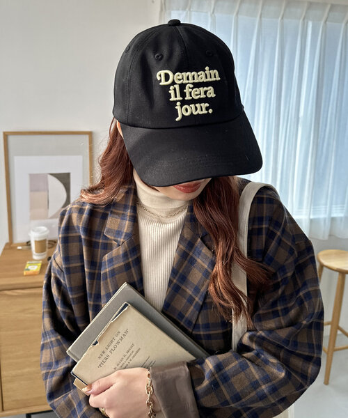 DISCOAT(ディスコート)の「バックリボン刺繍キャップ(キャップ・レディース・アイボリー/ブラック/ベビーピンク・FREE)」の14枚目の写真