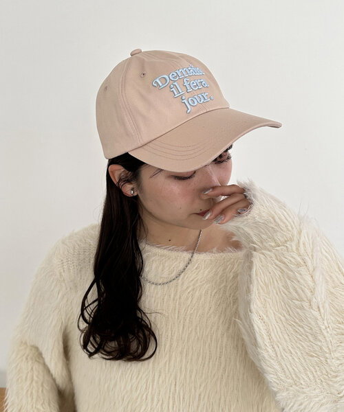 DISCOAT(ディスコート)の「バックリボン刺繍キャップ(キャップ・レディース・アイボリー/ブラック/ベビーピンク・FREE)」の19枚目の写真