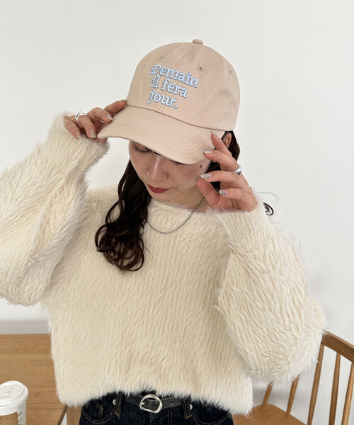 DISCOAT(ディスコート)の「バックリボン刺繍キャップ(キャップ・レディース・アイボリー/ブラック/ベビーピンク・FREE)」の20枚目の写真