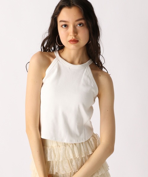 FOREVER 21（フォーエバー トゥエンティーワン）の「【2025SS】カップ付きアメスリタンクトップ（タンクトップ・レディース・ピンク/ブラック/オフホワイト/チャコールグレー・SMALL/MEDIUM）」の17枚目の写真