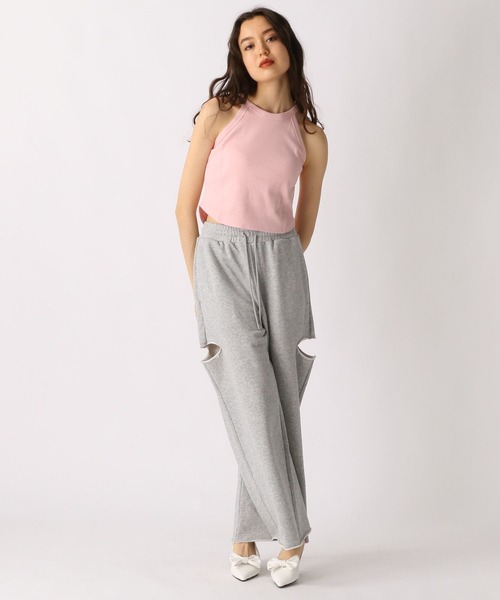 FOREVER 21（フォーエバー トゥエンティーワン）の「【2025SS】カップ付きアメスリタンクトップ（タンクトップ・レディース・ピンク/ブラック/オフホワイト/チャコールグレー・SMALL/MEDIUM）」の10枚目の写真